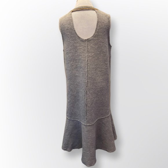 Knitted & Knotted Sleeveless Wool Sweater Dress Size L - Picture 4 of 5